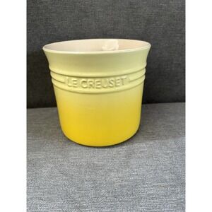 LE CREUSET Utensil Crock 2.75 QT Retired Dijon Yellow EXCELLENT